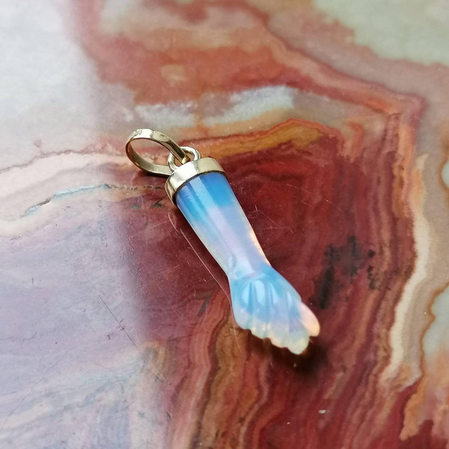 Figa en opalite et or