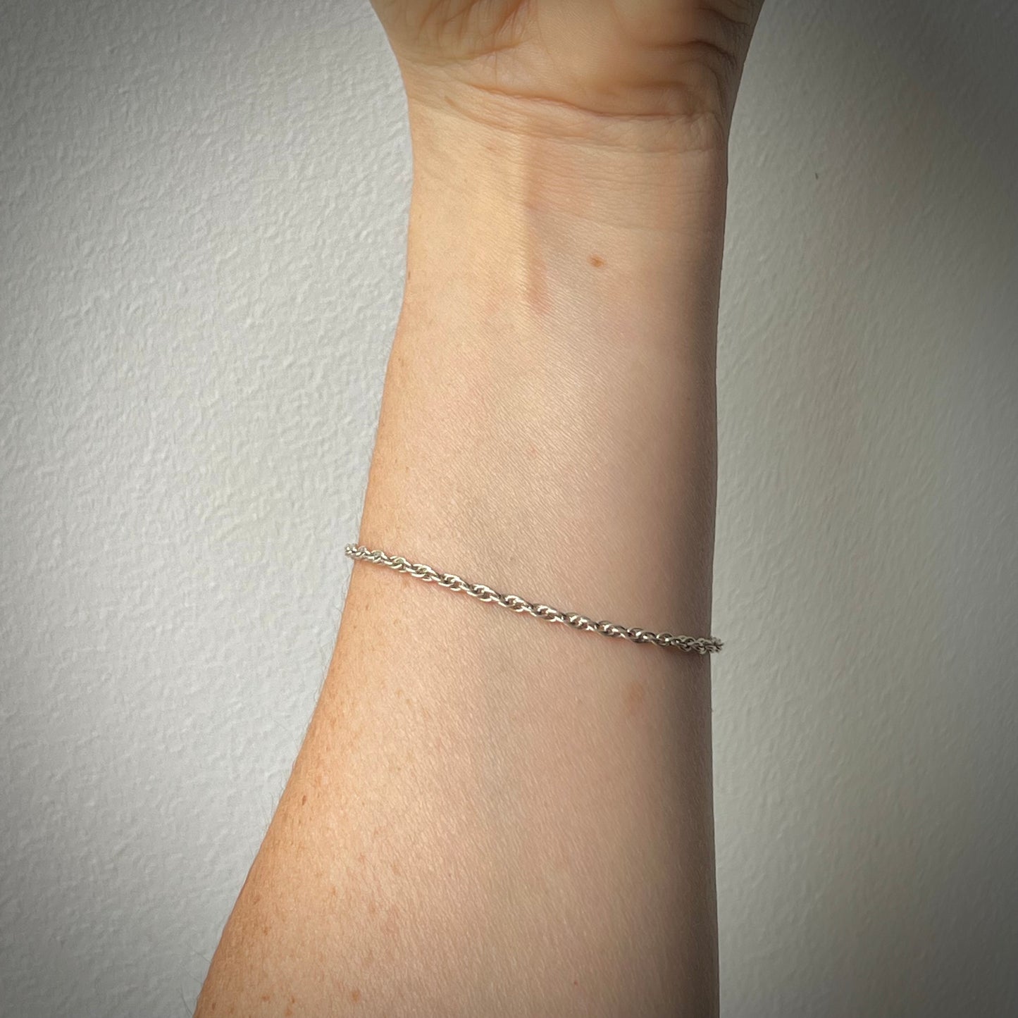 Antique silver mesh bracelet