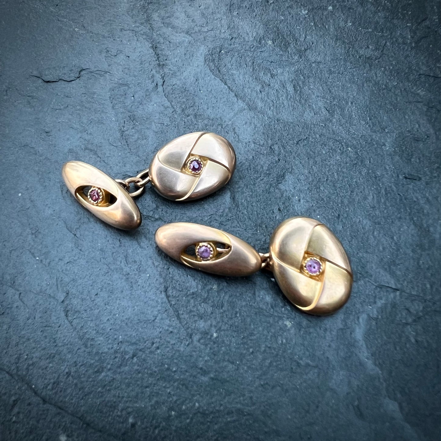 Boutons de manchette rubis