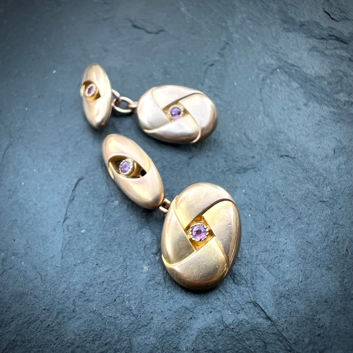 Boutons de manchette rubis