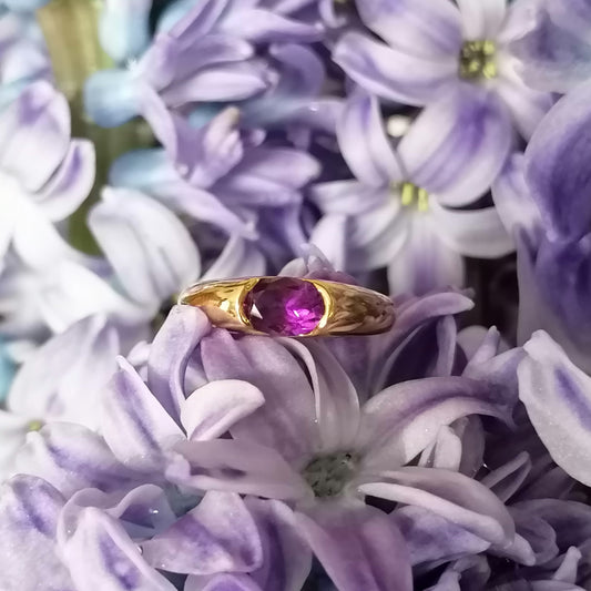 Bague améthyste en or 18kt