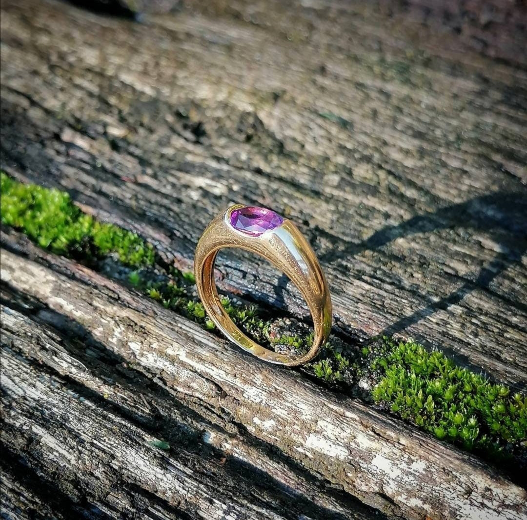 Bague améthyste en or 18kt