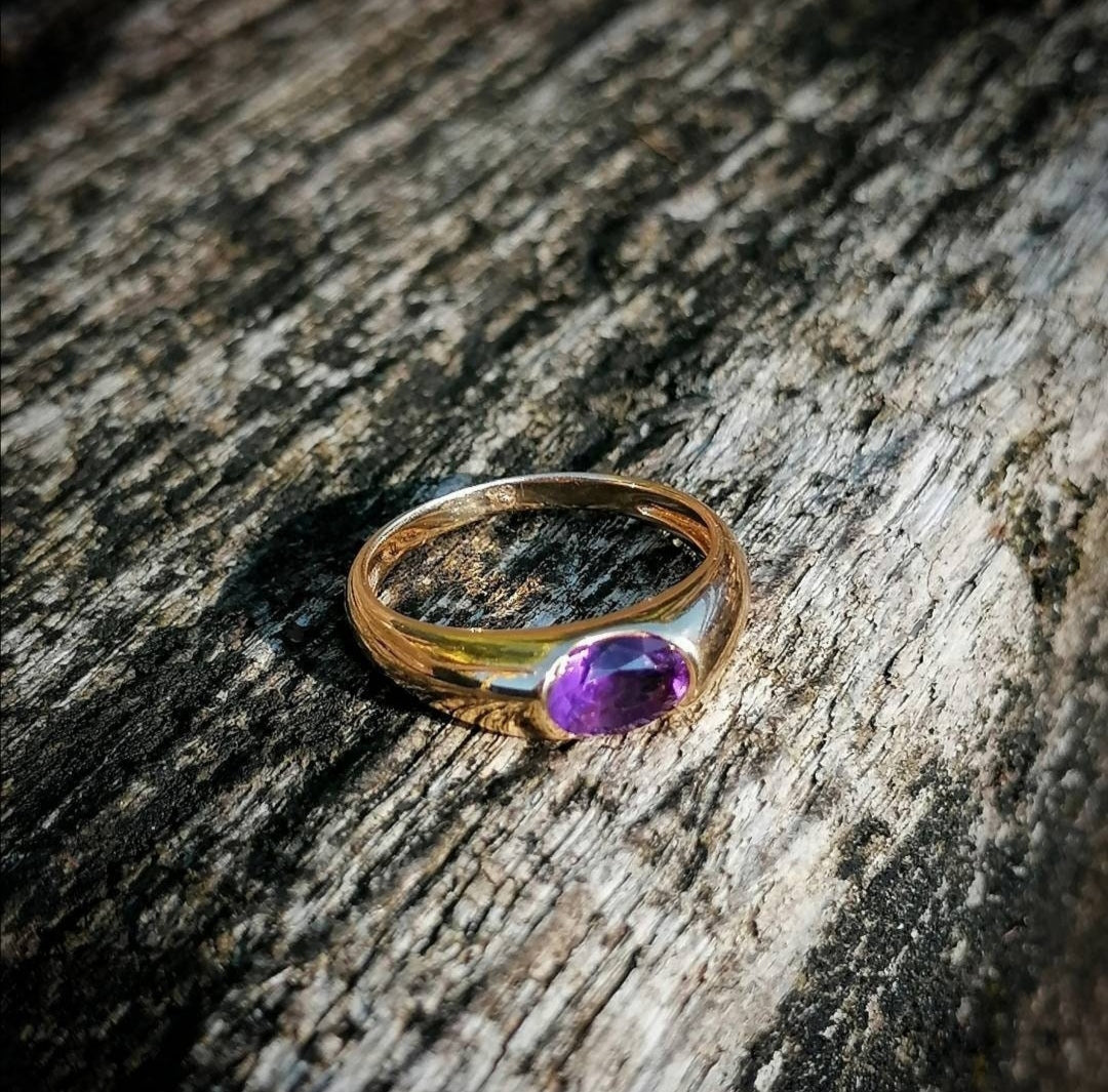 Bague améthyste en or 18kt