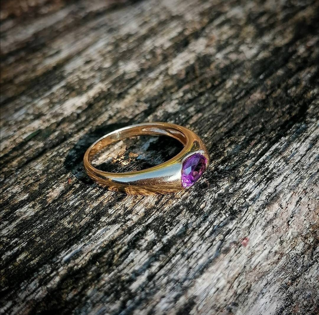 Bague améthyste en or 18kt