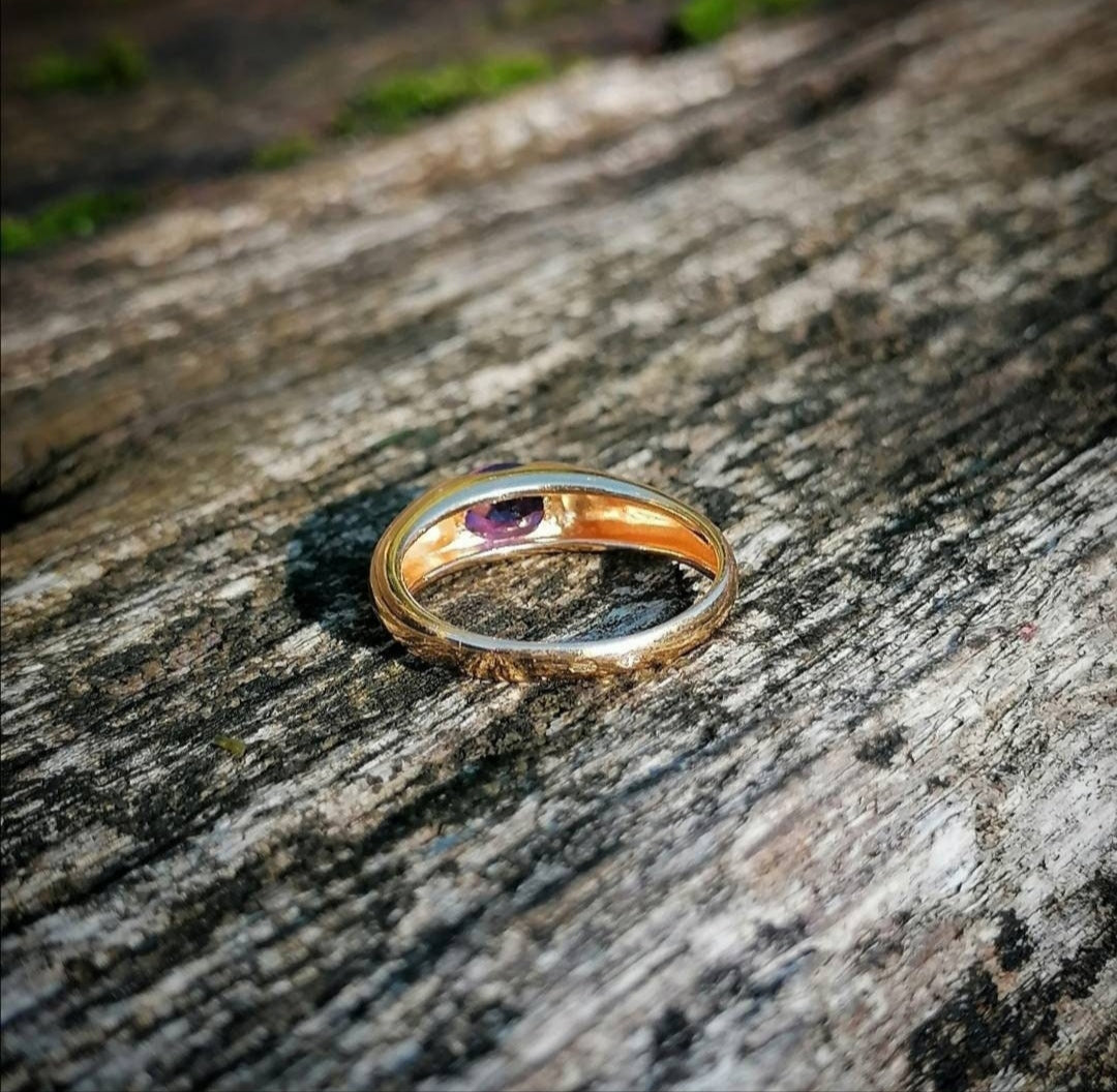 Bague améthyste en or 18kt