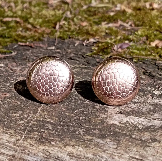 Boutons de manchette "cuir" en vermeil