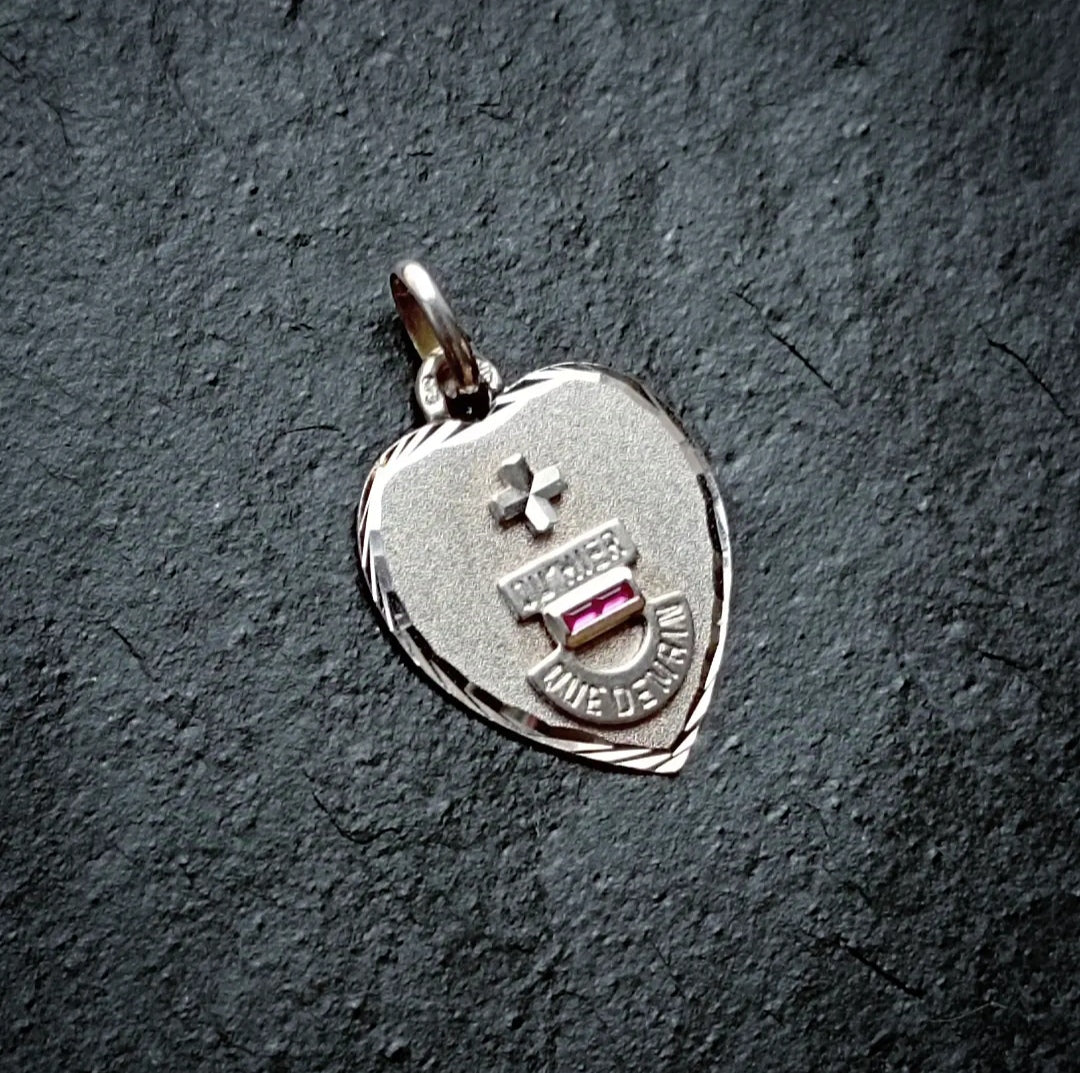 Pendentif Coeur Augis en or blanc et rubis