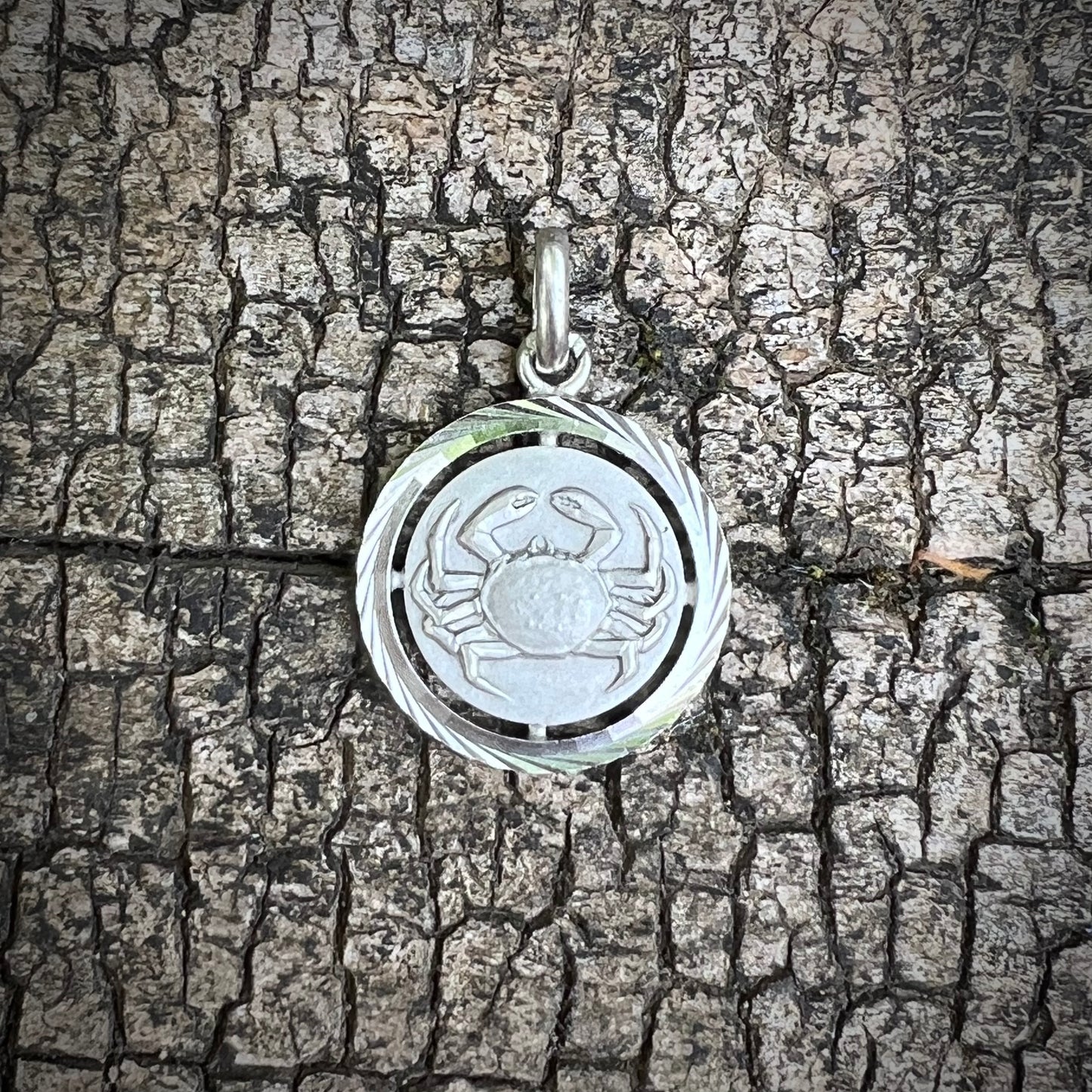 Pendentif signe astrologique du cancer en argent