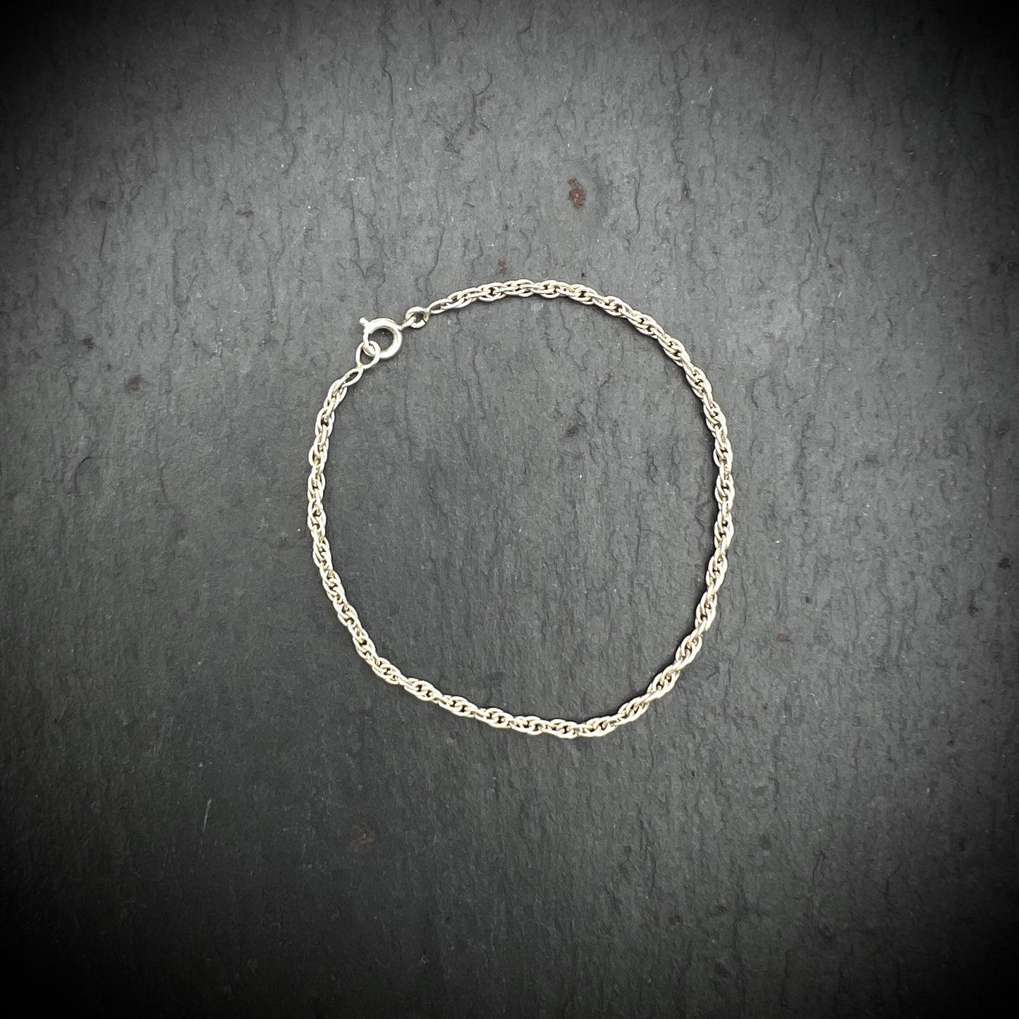 Bracelet ancien en mailles argent