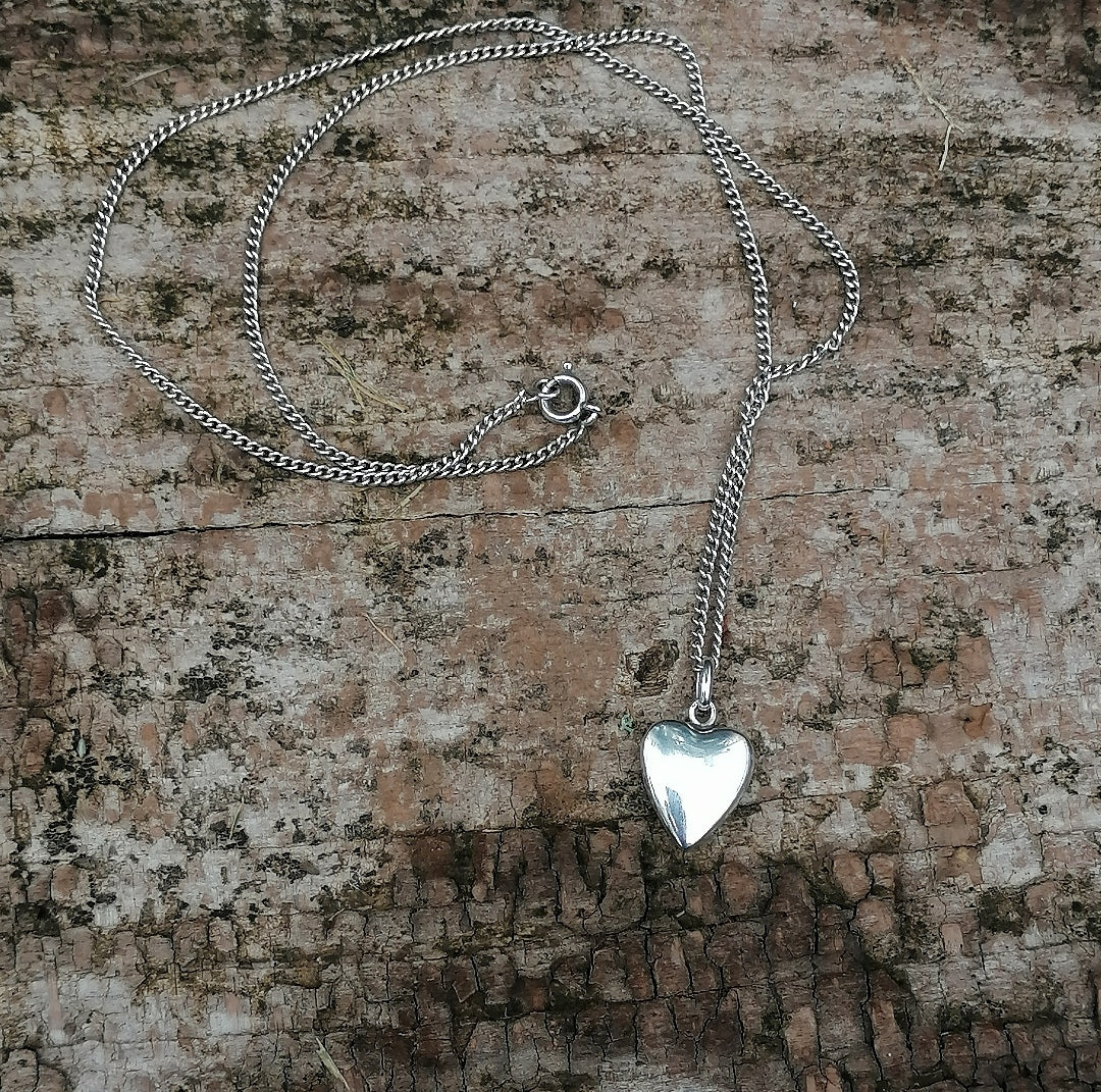 Pendentif coeur et chaîne en argent