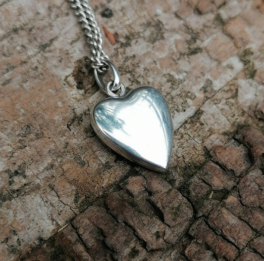 Pendentif coeur et chaîne en argent