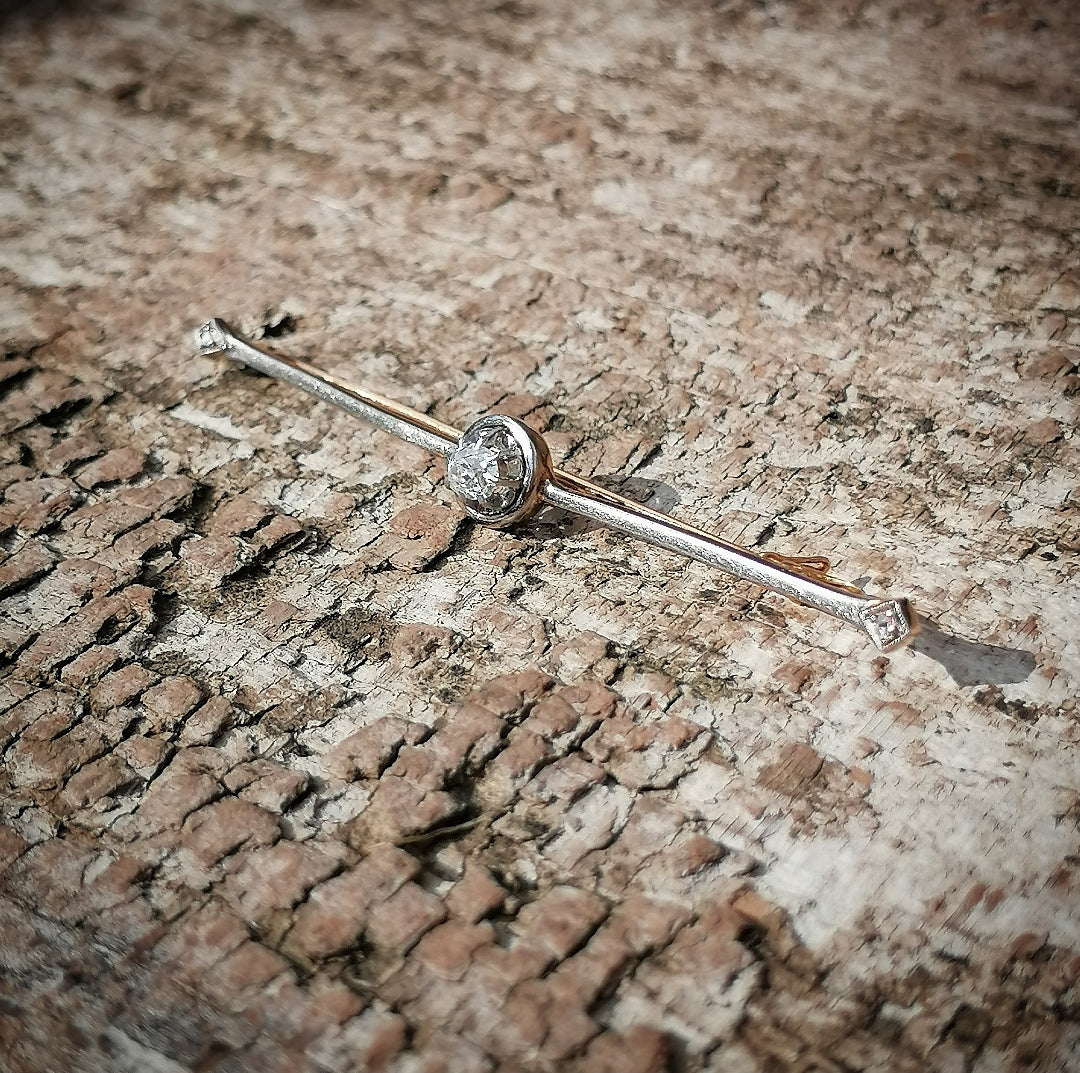 Broche en or 18kt et diamants