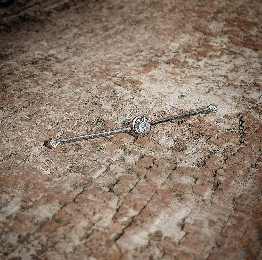 Broche en or 18kt et diamants