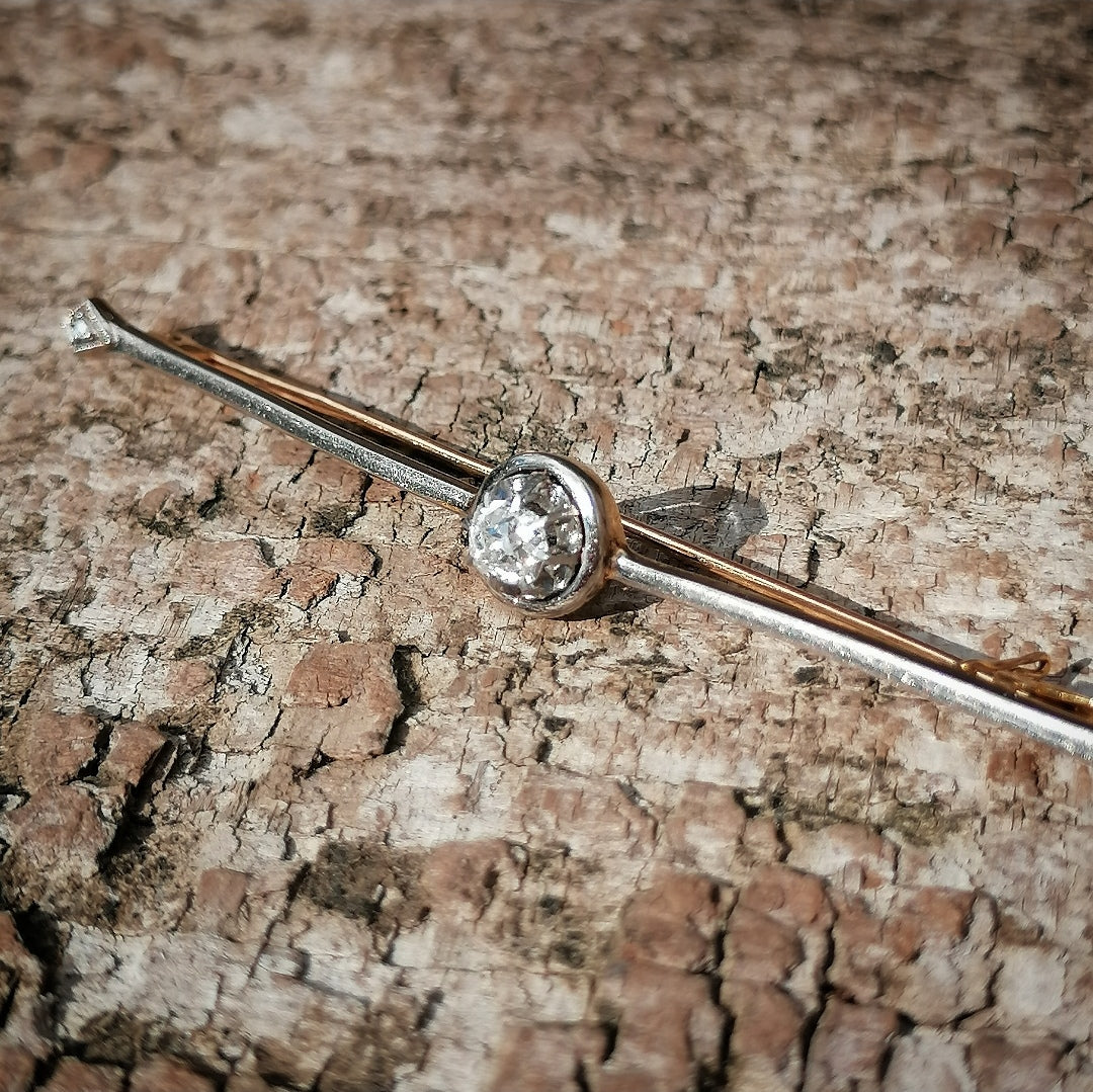 Broche en or 18kt et diamants