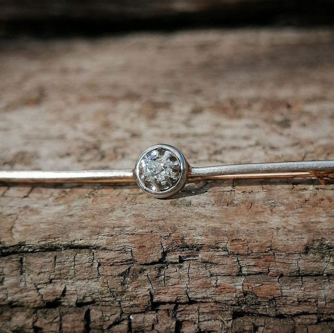 Broche en or 18kt et diamants