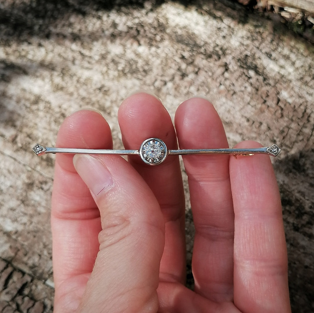 Broche en or 18kt et diamants